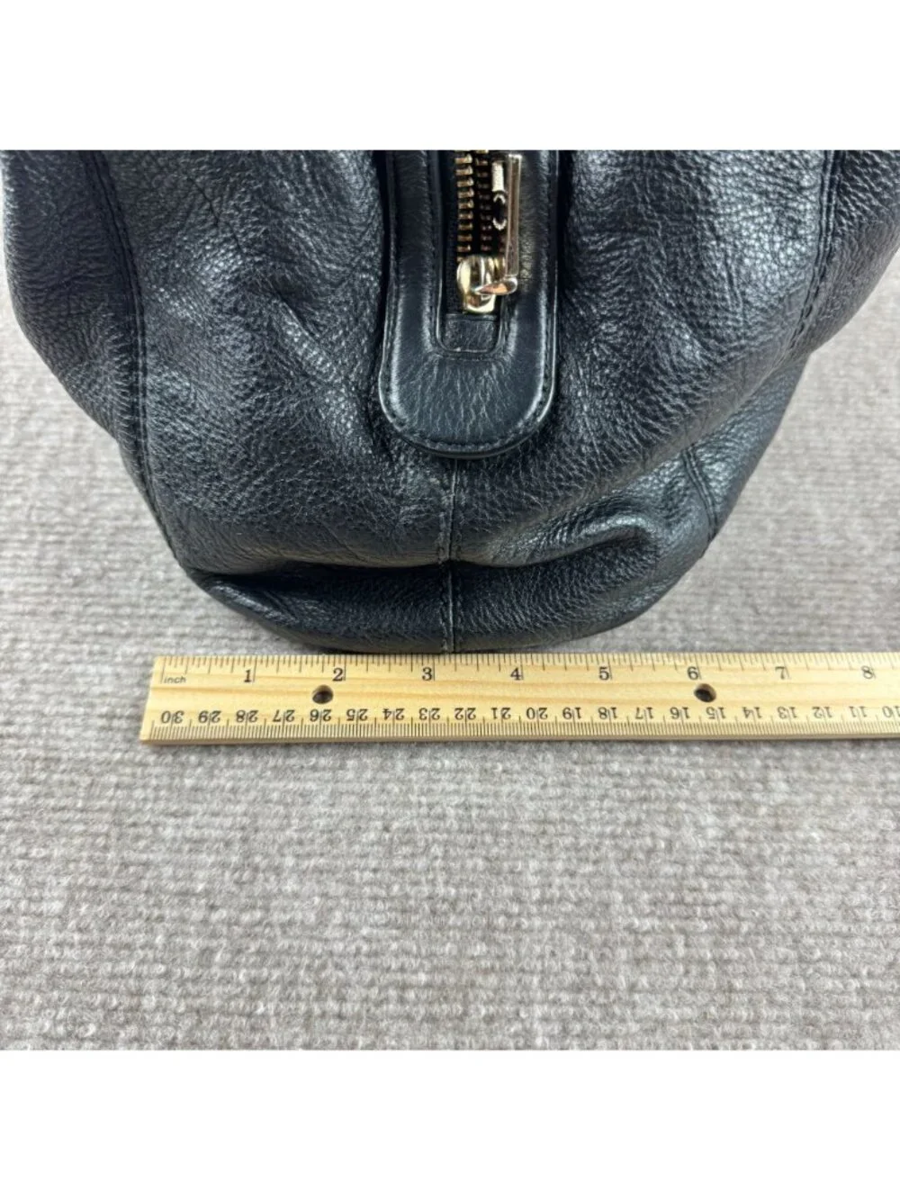 Coach Lexy Large Shoulder Bag Hobo Black Pebbled Leather Gold Hardware F57545